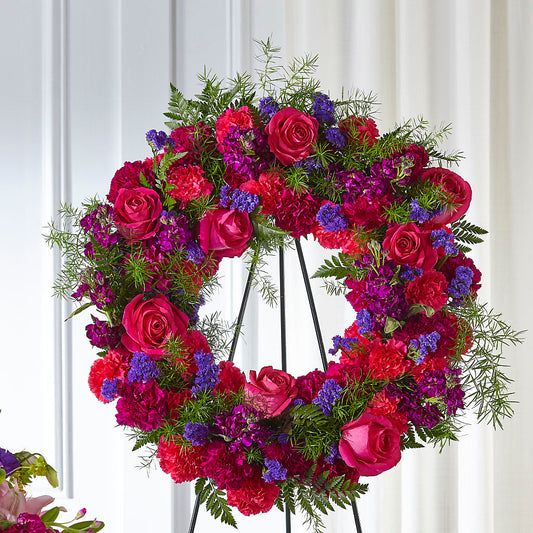 Calming Colors Wreath –  Batavia Stage Coach Florist, Batavia NY