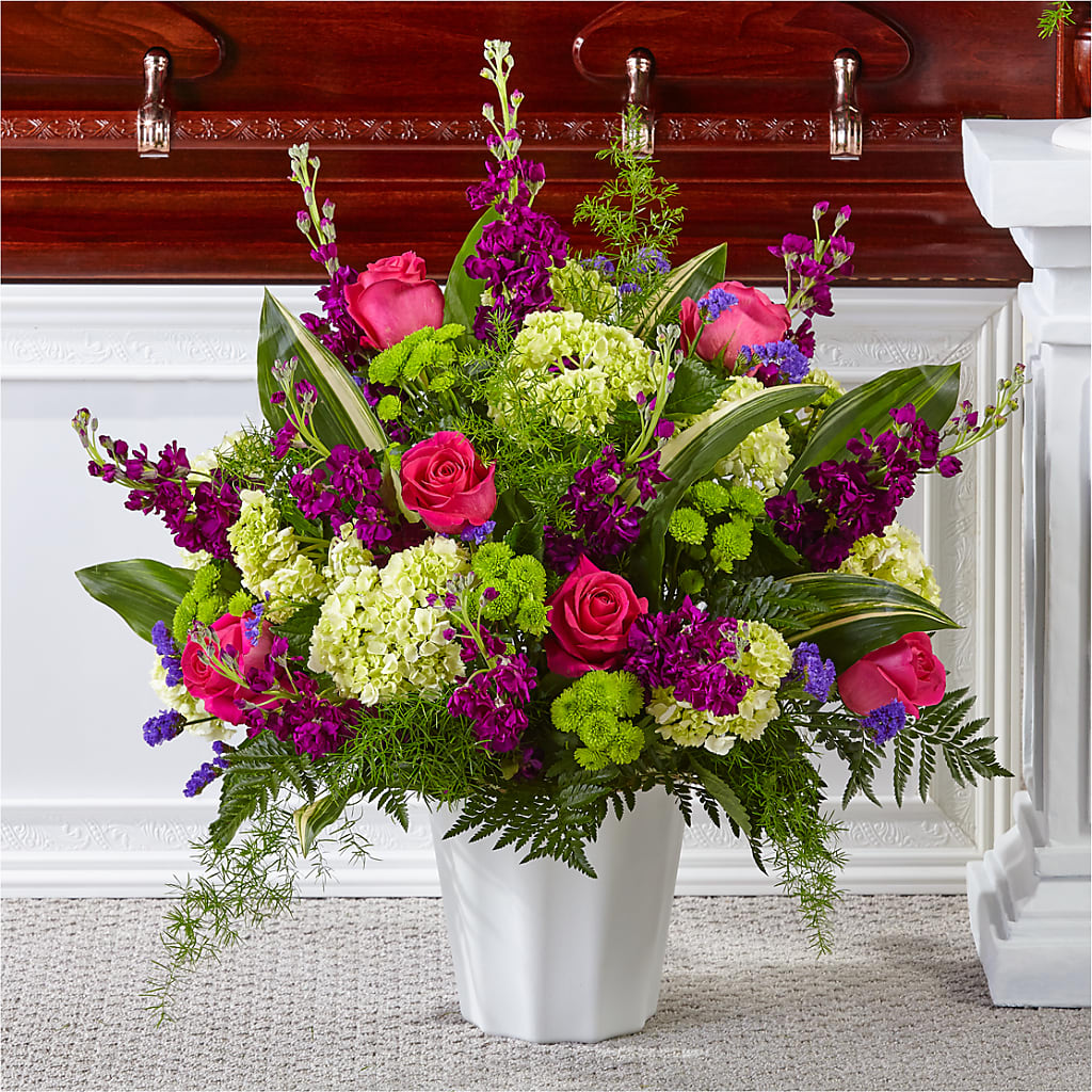 Beautiful Horizons Floor Basket –  Batavia Stage Coach Florist, Batavia NY