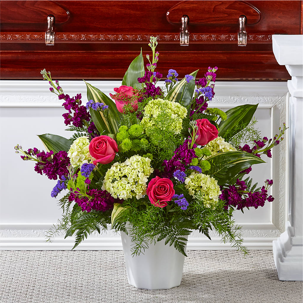 Beautiful Horizons Floor Basket –  Batavia Stage Coach Florist, Batavia NY