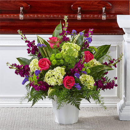 Beautiful Horizons Floor Basket –  Batavia Stage Coach Florist, Batavia NY