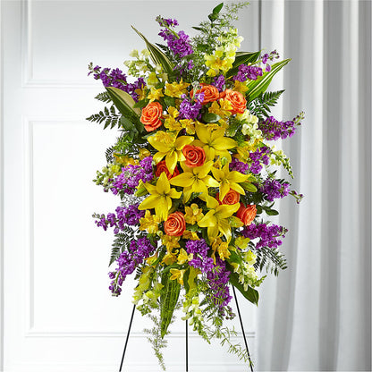 Thoughtful Prayers Standing Spray –  Batavia Stage Coach Florist, Batavia NY