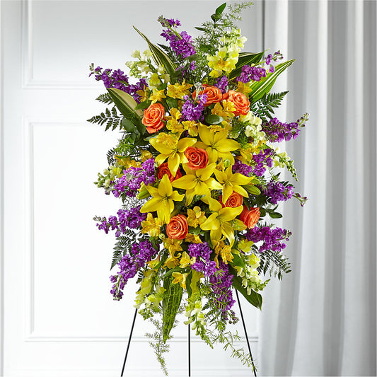 Thoughtful Prayers Standing Spray –  Batavia Stage Coach Florist, Batavia NY