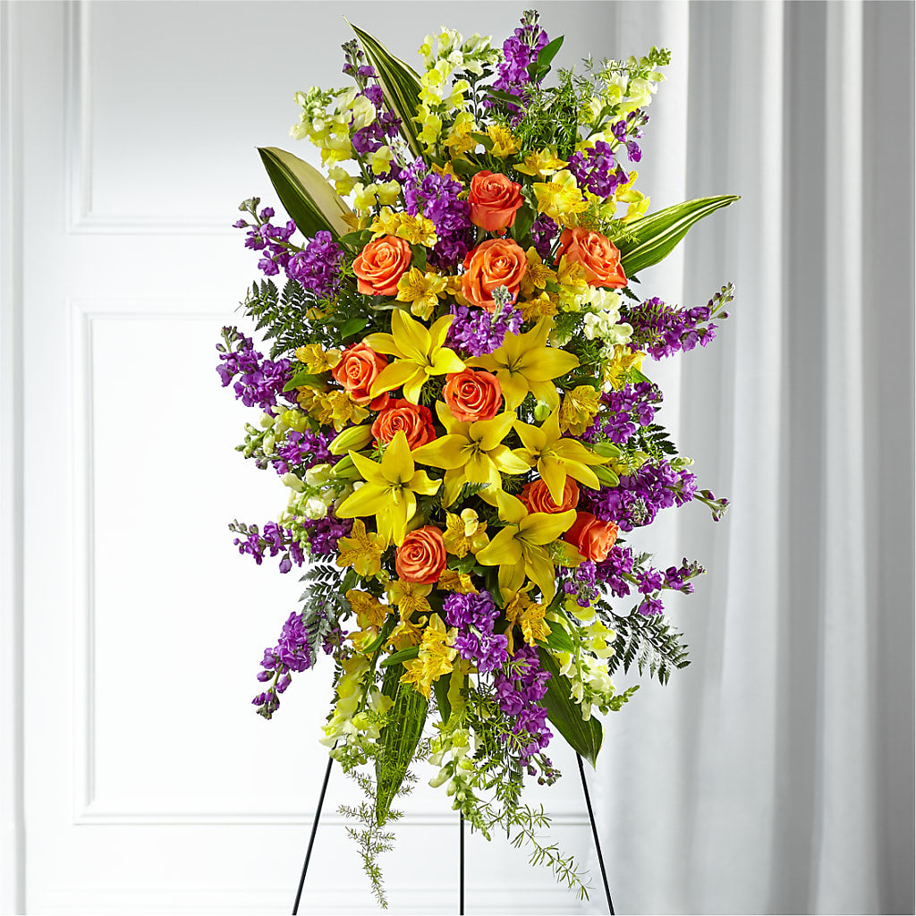 Thoughtful Prayers Standing Spray –  Batavia Stage Coach Florist, Batavia NY