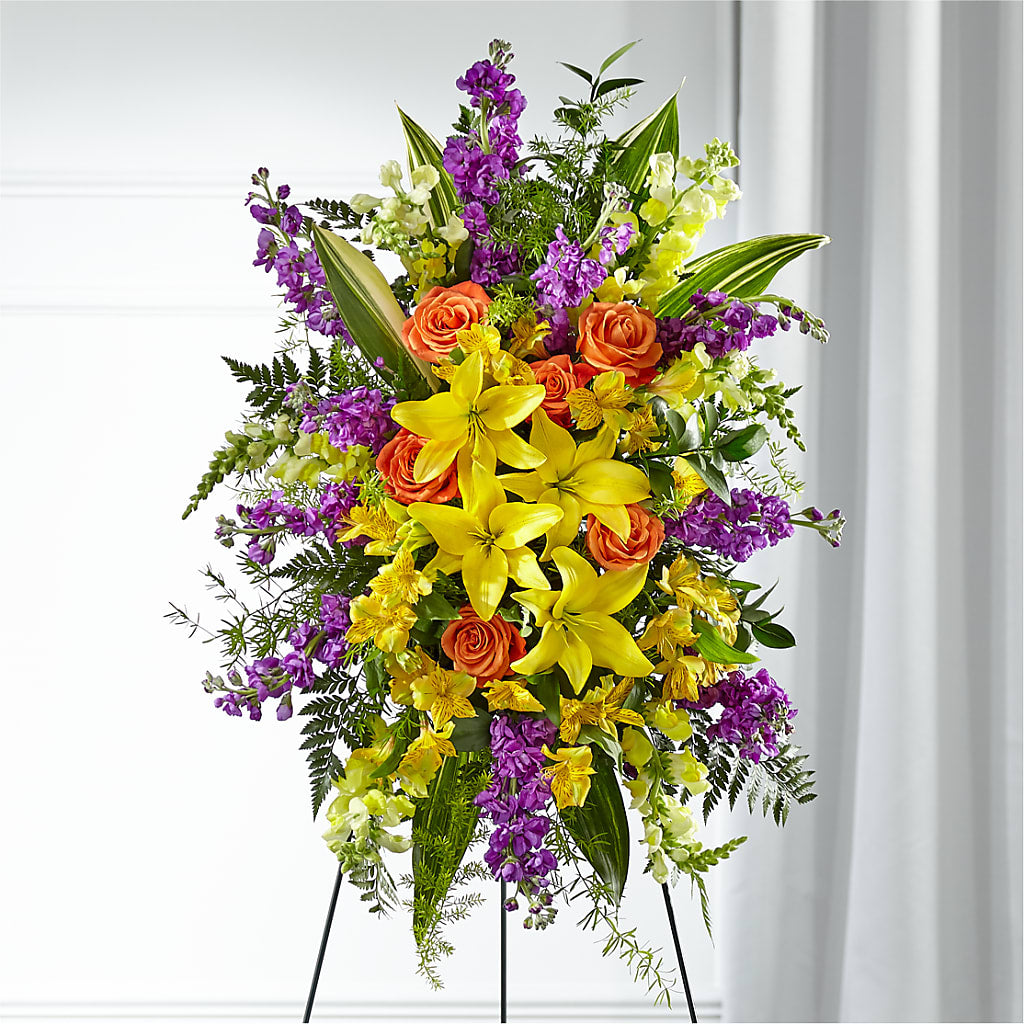 Thoughtful Prayers Standing Spray –  Batavia Stage Coach Florist, Batavia NY