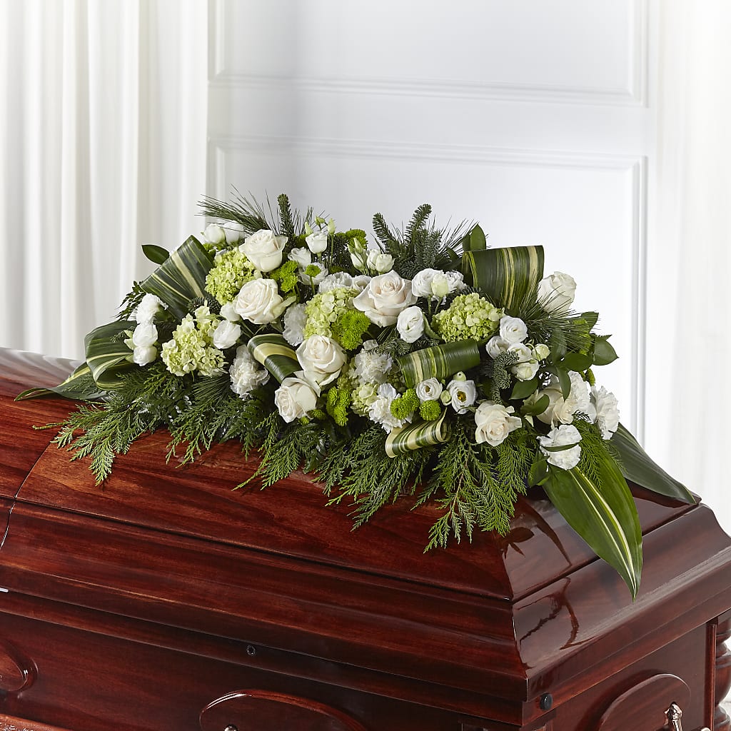 Hopeful Gesture Casket Spray –  Batavia Stage Coach Florist, Batavia NY