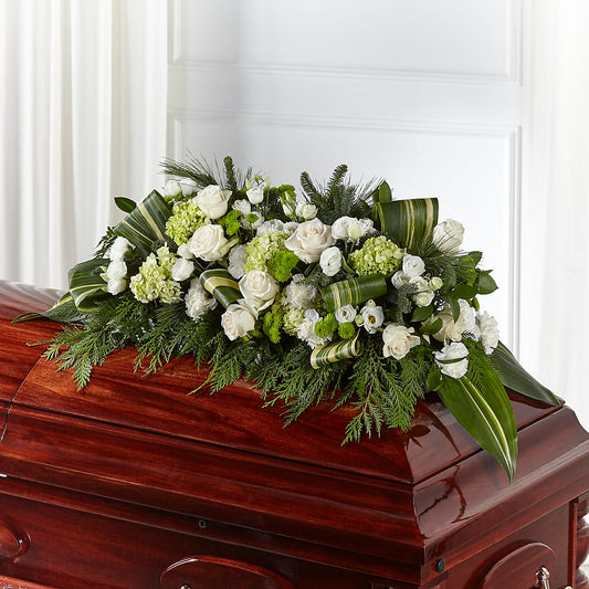 Hopeful Gesture Casket Spray –  Batavia Stage Coach Florist, Batavia NY