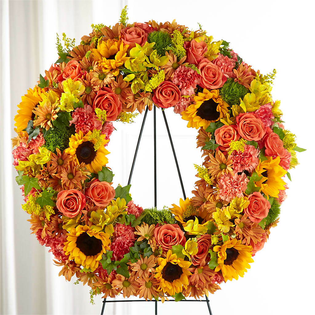Autumnal Memories Wreath (Standard) –  Batavia Stage Coach Florist, Batavia NY