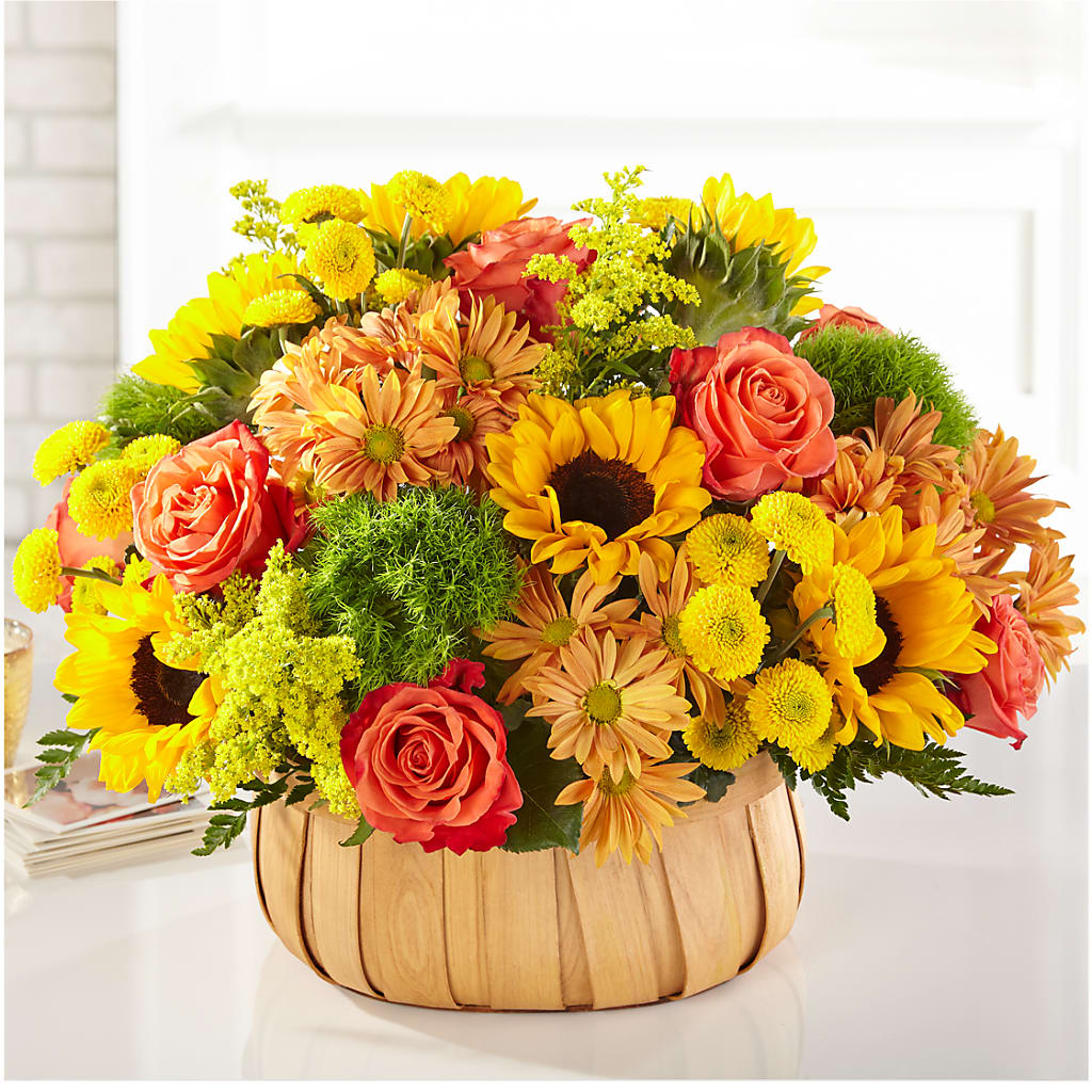 Harvest Sunflower Basket –  Batavia Stage Coach Florist, Batavia NY