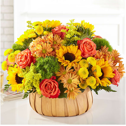 Harvest Sunflower Basket –  Batavia Stage Coach Florist, Batavia NY