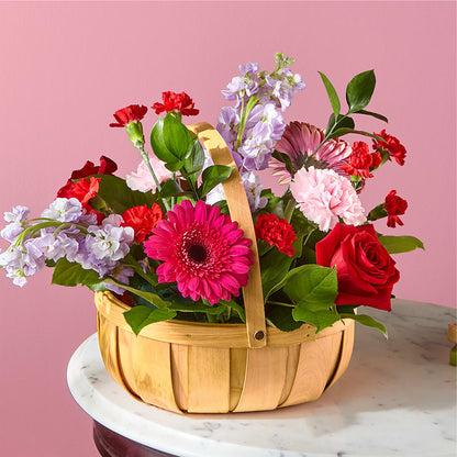 Pink Picnic Basket –  Batavia Stage Coach Florist, Batavia NY