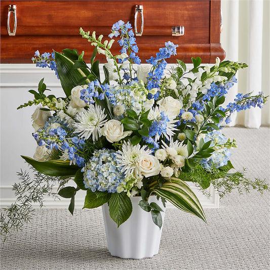 Everlasting Memories Floor Basket –  Batavia Stage Coach Florist, Batavia NY