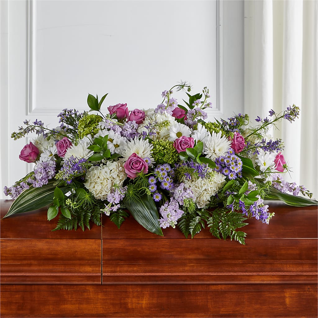 Meadows of Serenity Casket Spray –  Batavia Stage Coach Florist, Batavia NY