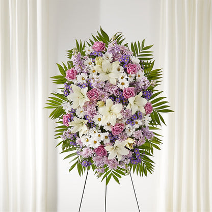 Surrounded by Love Standing Spray –  Batavia Stage Coach Florist, Batavia NY