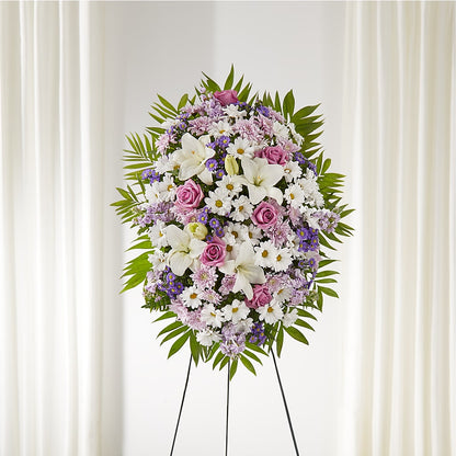 Surrounded by Love Standing Spray –  Batavia Stage Coach Florist, Batavia NY