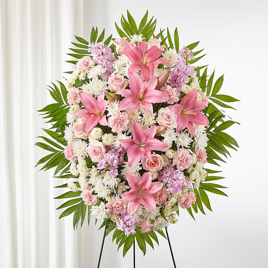 Offering Solace Standing Spray –  Batavia Stage Coach Florist, Batavia NY