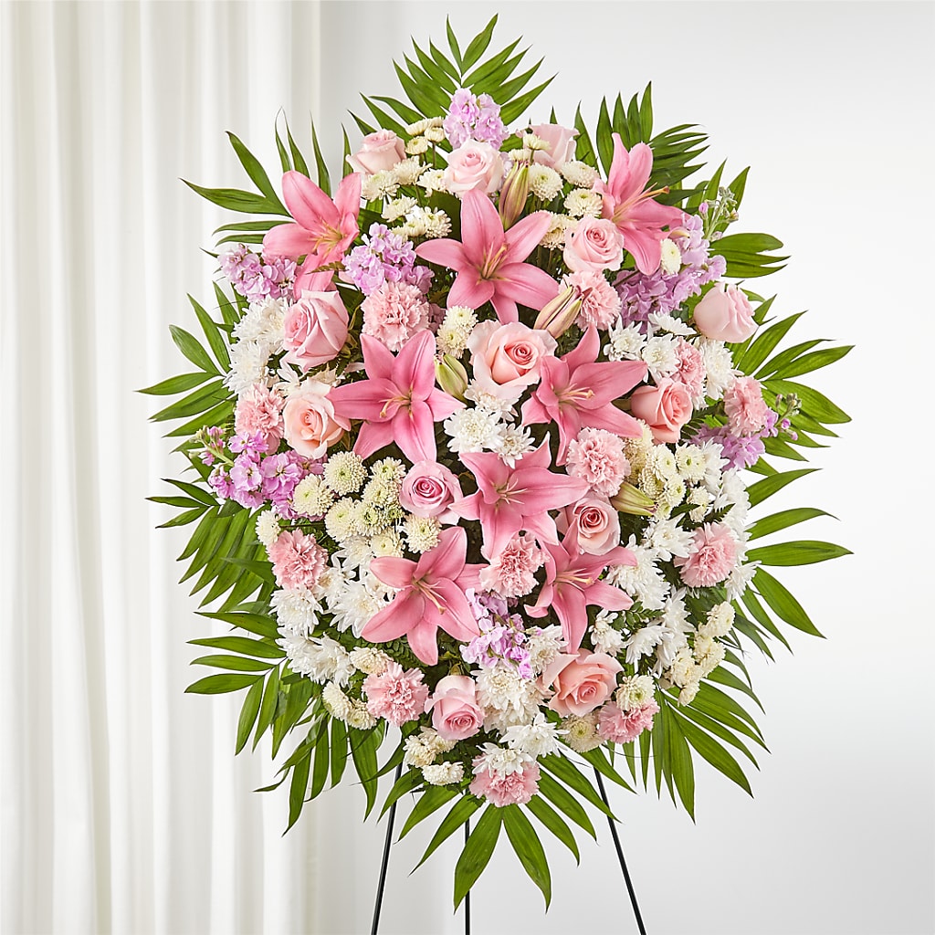 Offering Solace Standing Spray –  Batavia Stage Coach Florist, Batavia NY