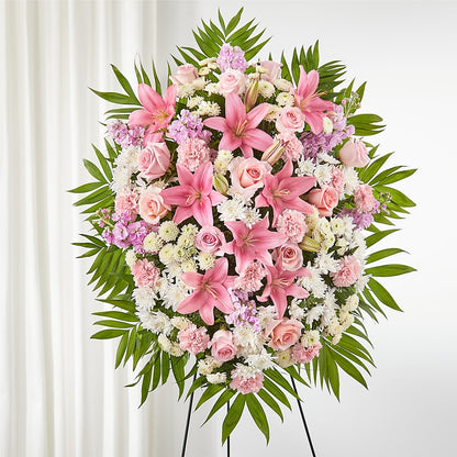 Offering Solace Standing Spray –  Batavia Stage Coach Florist, Batavia NY