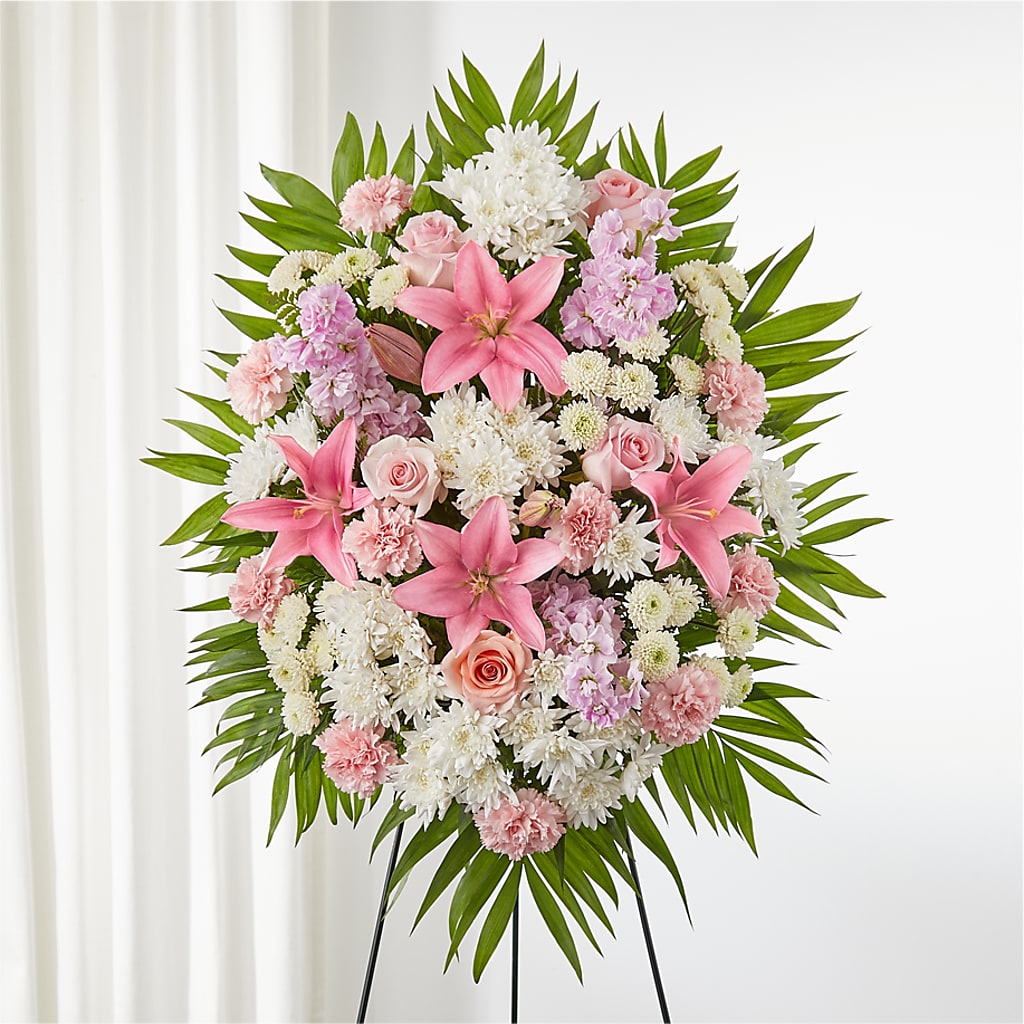 Offering Solace Standing Spray –  Batavia Stage Coach Florist, Batavia NY