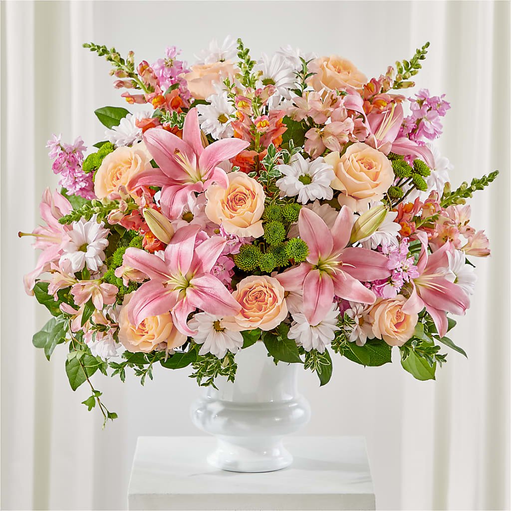 Heartfelt Gesture Urn Arrangement –  Batavia Stage Coach Florist, Batavia NY