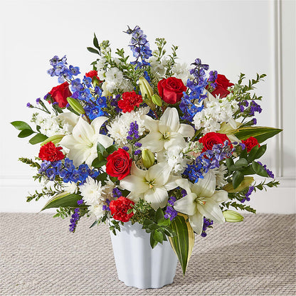 Consoled Floor Basket –  Batavia Stage Coach Florist, Batavia NY