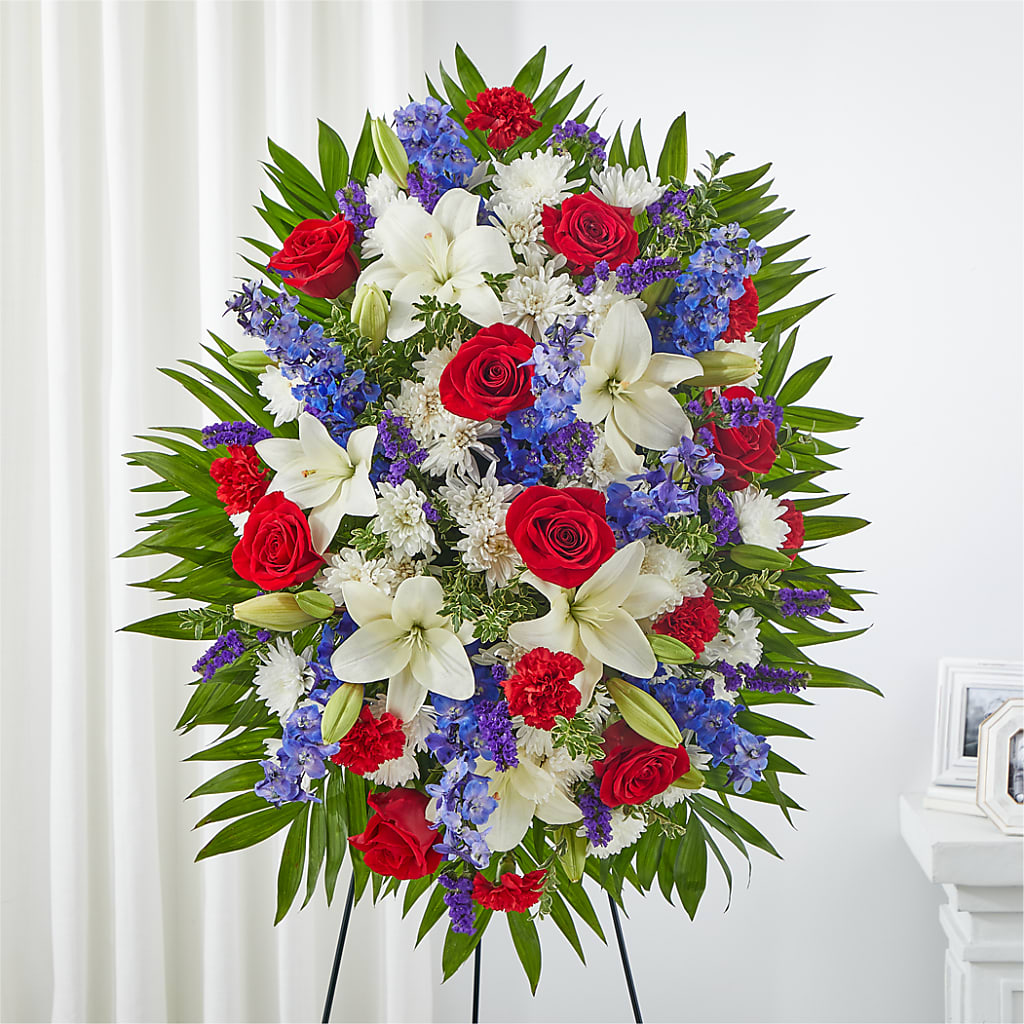 Cherished Service Standing Spray –  Batavia Stage Coach Florist, Batavia NY
