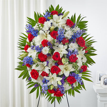 Cherished Service Standing Spray –  Batavia Stage Coach Florist, Batavia NY
