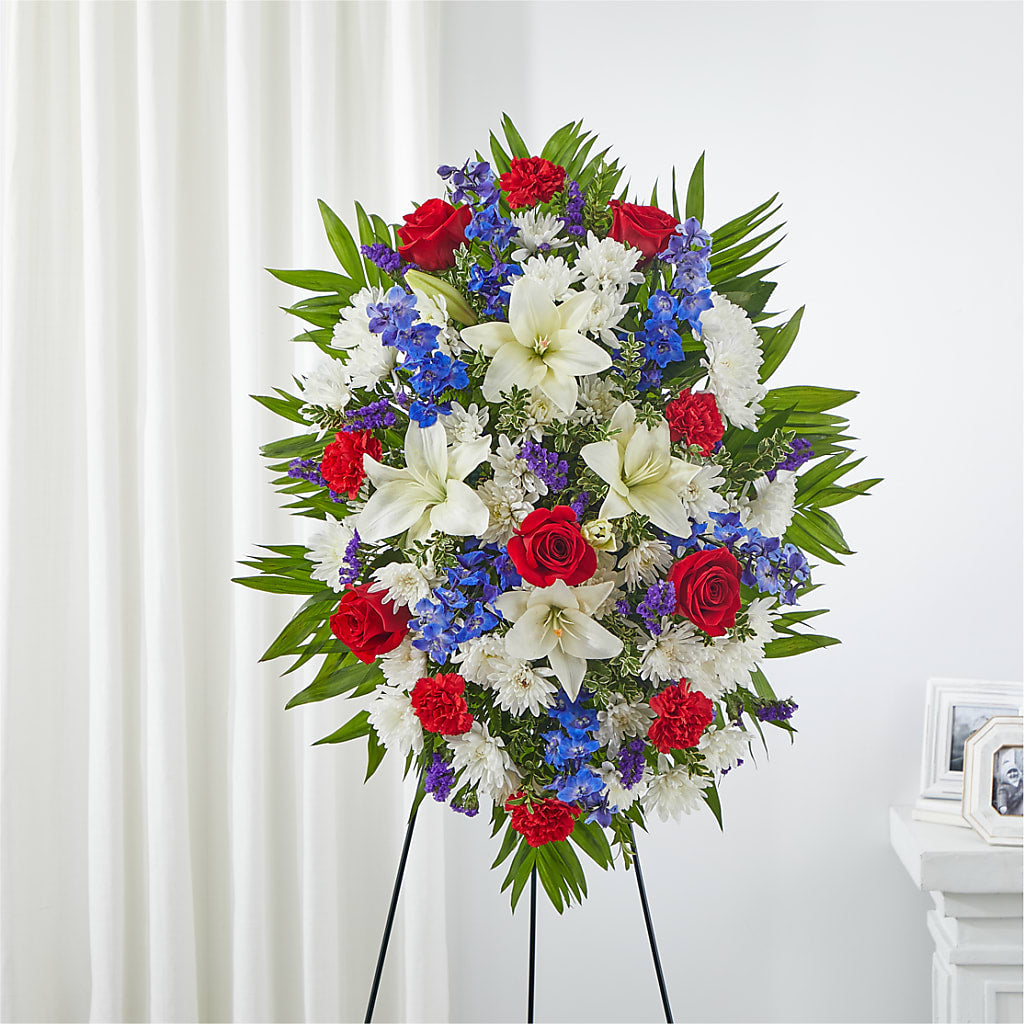 Cherished Service Standing Spray –  Batavia Stage Coach Florist, Batavia NY