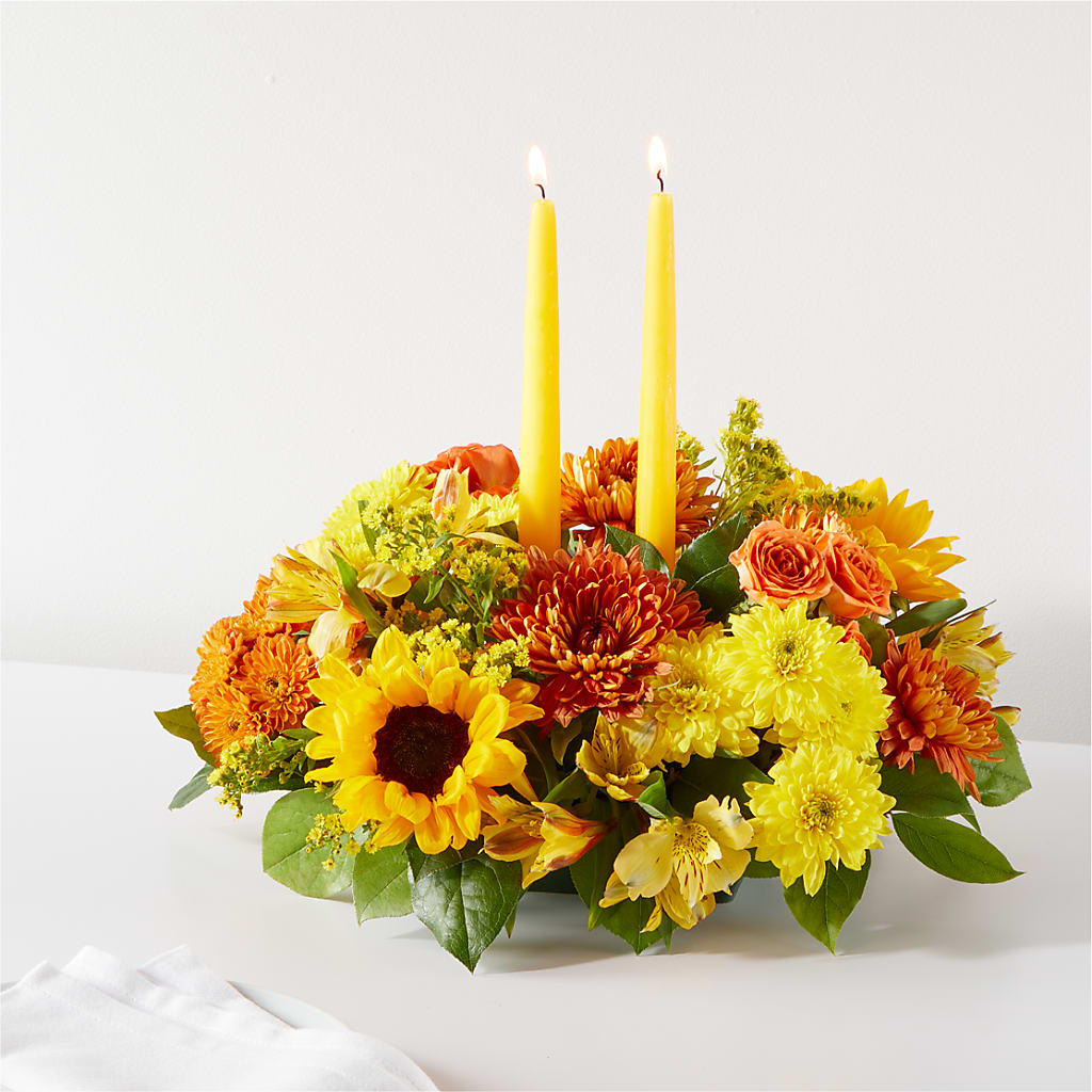 Autumn Harmony Centerpiece –  Batavia Stage Coach Florist, Batavia NY