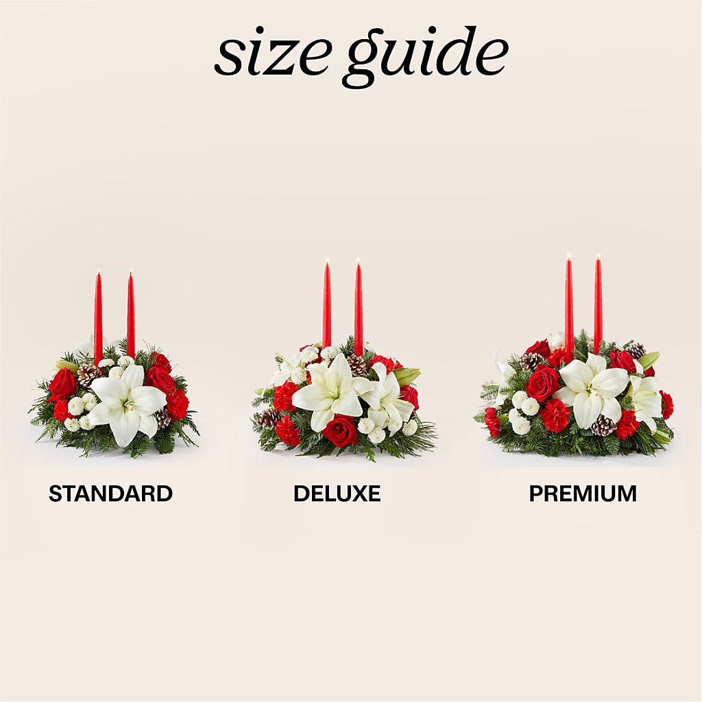 Seasonal Festivities Centerpiece –  Batavia Stage Coach Florist, Batavia NY