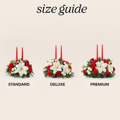 Seasonal Festivities Centerpiece –  Batavia Stage Coach Florist, Batavia NY