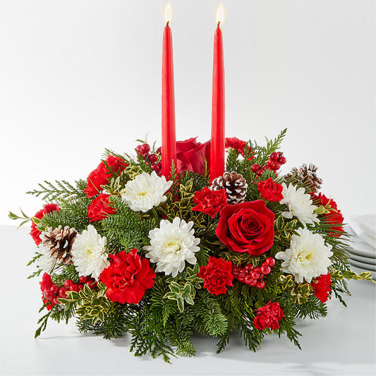Holiday Soiree Centerpiece –  Batavia Stage Coach Florist, Batavia NY