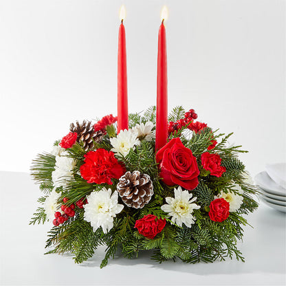 Holiday Soiree Centerpiece –  Batavia Stage Coach Florist, Batavia NY