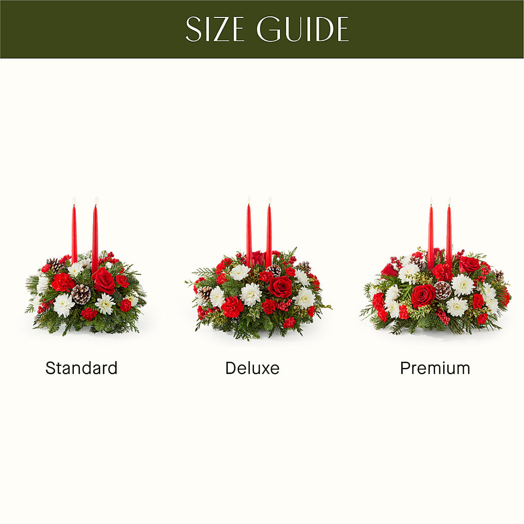 Holiday Soiree Centerpiece –  Batavia Stage Coach Florist, Batavia NY