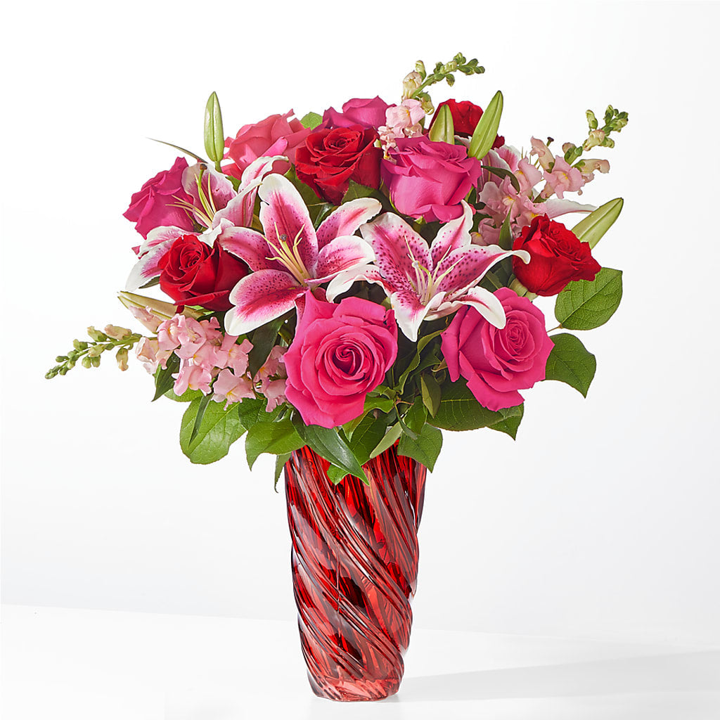 Always You Bouquet with Luxe Swirl Vase –  Batavia Stage Coach Florist, Batavia NY