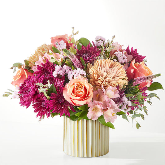 Berry Cobbler Bouquet with Ivory Vase –  Batavia Stage Coach Florist, Batavia NY