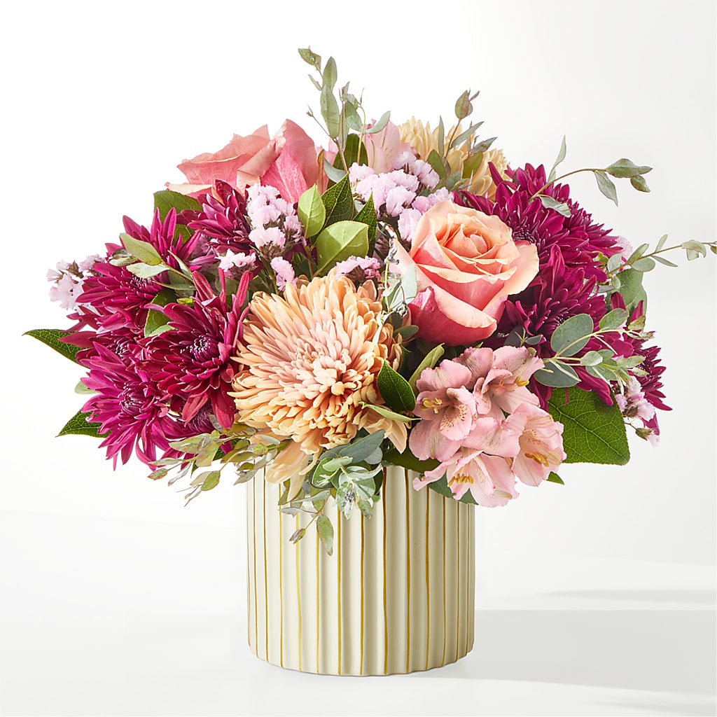 Berry Cobbler Bouquet with Ivory Vase –  Batavia Stage Coach Florist, Batavia NY