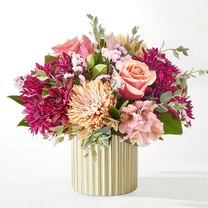 Berry Cobbler Bouquet with Ivory Vase –  Batavia Stage Coach Florist, Batavia NY