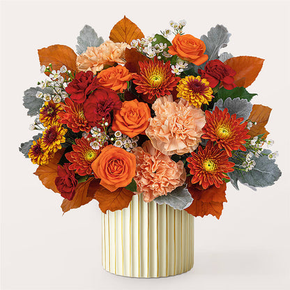 Merlot Bouquet with Ivory Vase –  Batavia Stage Coach Florist, Batavia NY