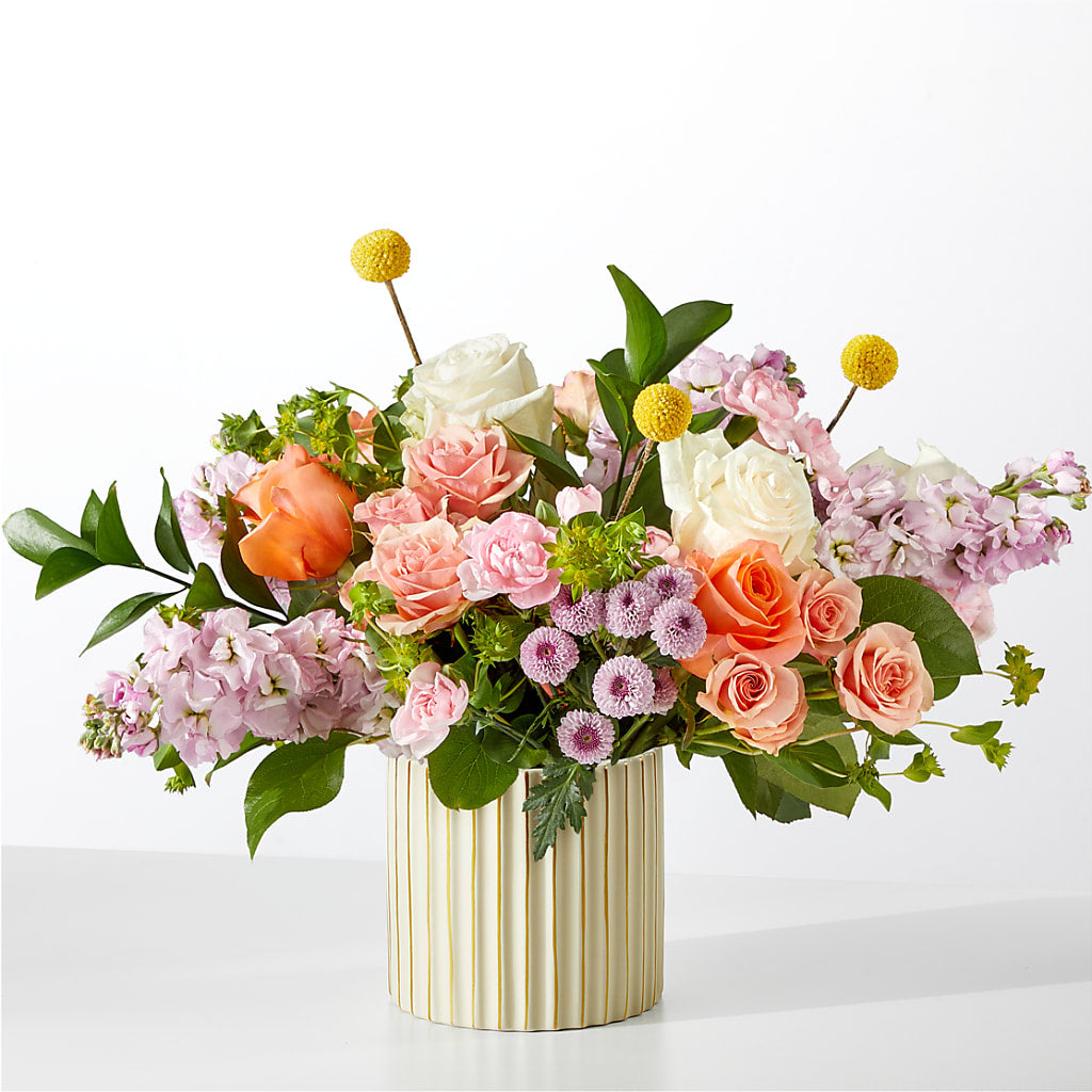 French Market Bouquet with Ivory Vase –  Batavia Stage Coach Florist, Batavia NY