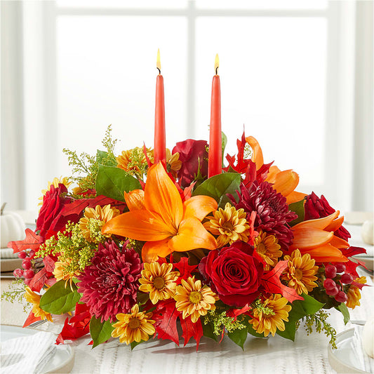 Autumn's Embrace Centerpiece –  Batavia Stage Coach Florist, Batavia NY