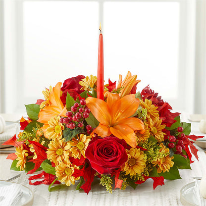 Autumn's Embrace Centerpiece –  Batavia Stage Coach Florist, Batavia NY