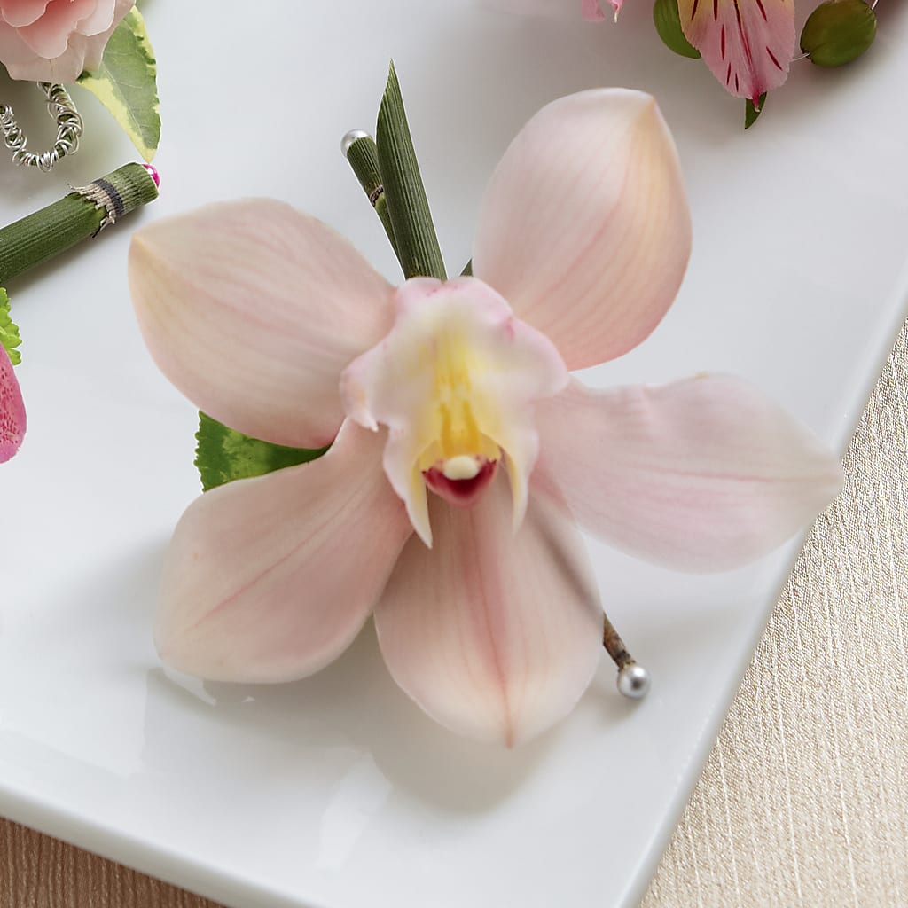 Pink Cymbidium Boutonniere –  Batavia Stage Coach Florist, Batavia NY