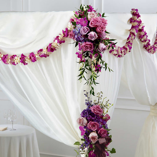 Color & Light Chuppah Decor –  Batavia Stage Coach Florist, Batavia NY
