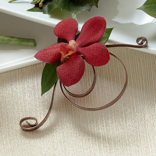 Red Mokara Boutonniere –  Batavia Stage Coach Florist, Batavia NY